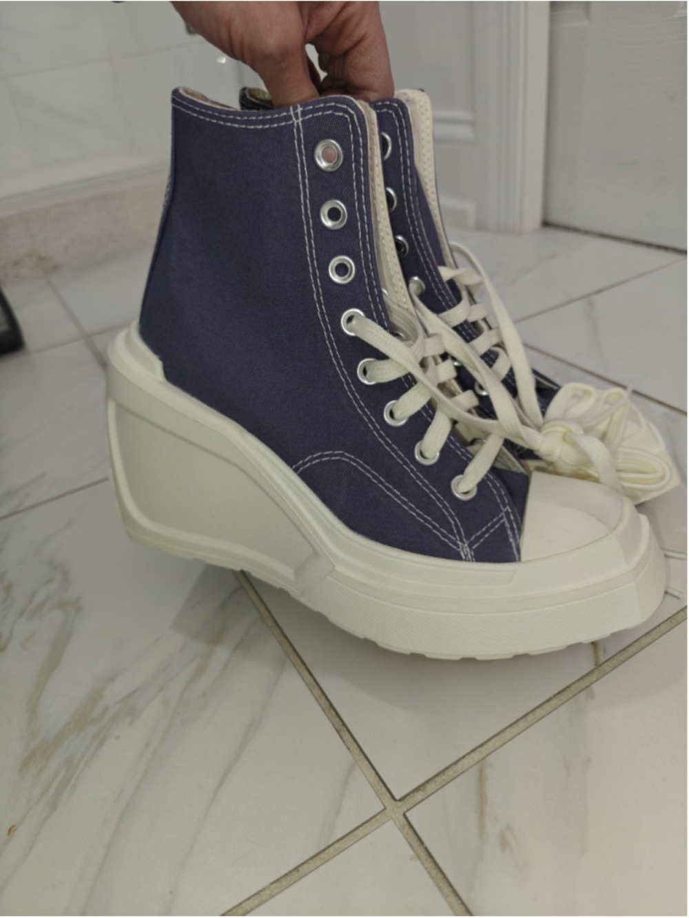 Converse Chuck 70 De Luxe Wedge 'lavender Ash' Women's Shoe New W/o Box Size 5.5 - Picture 7 of 12